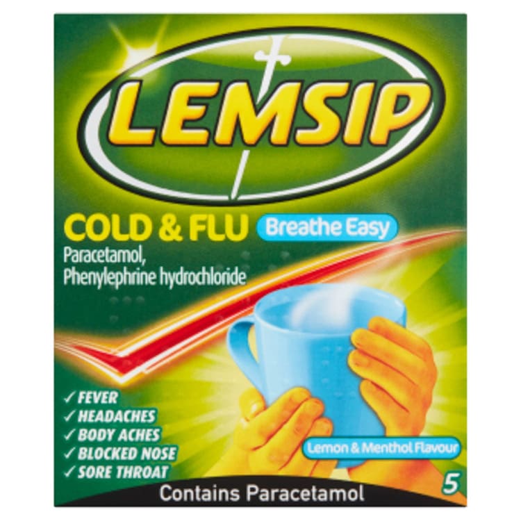 Lemsip Cold & Flu Breathe Easy 5pk