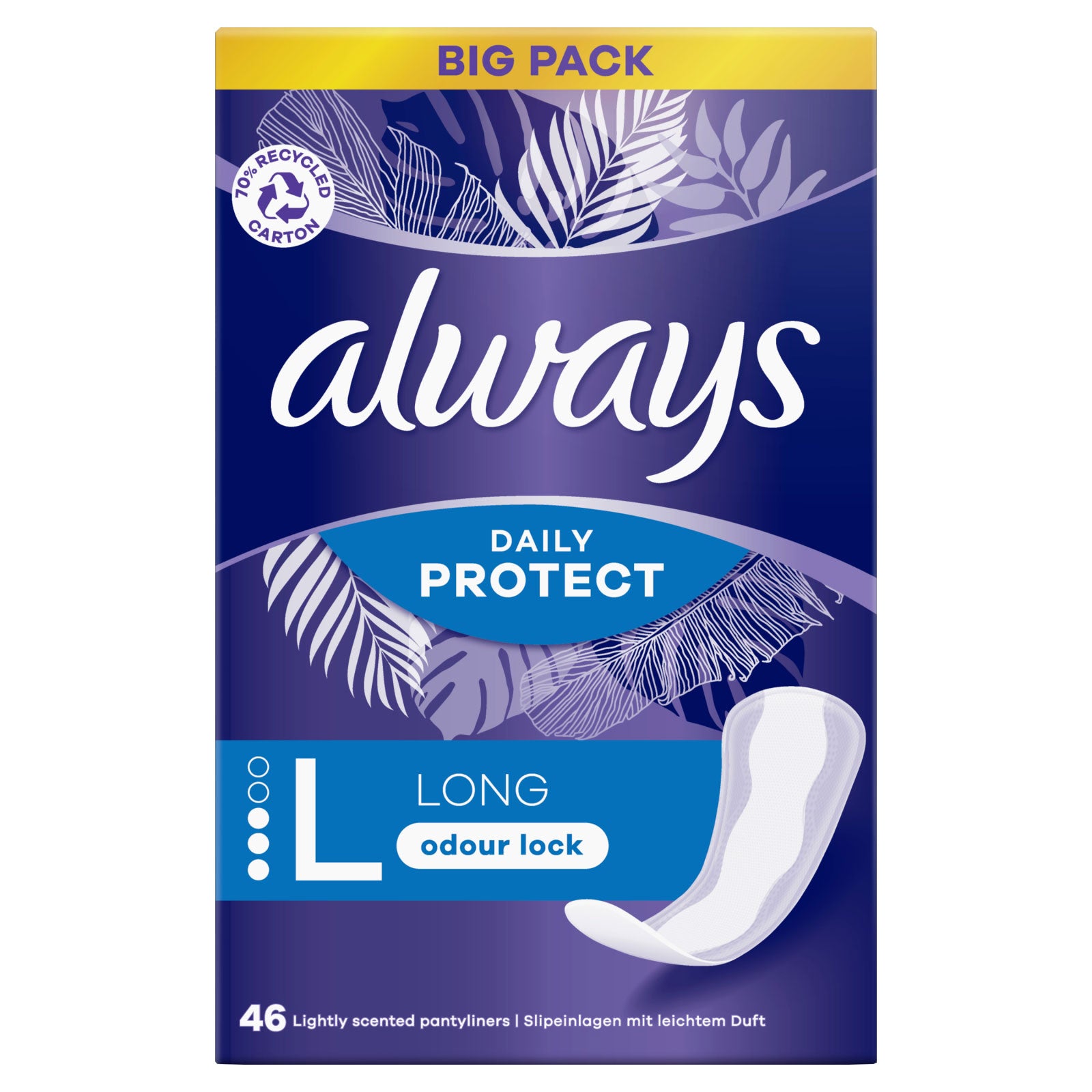 Always Dailies Pantyliners Long 46pk