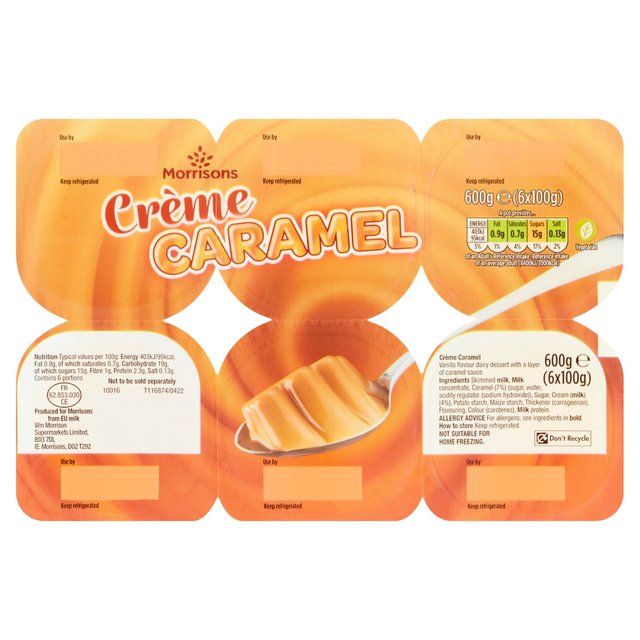 Morrisons Vanilla Creme Caramel 6 x 100g