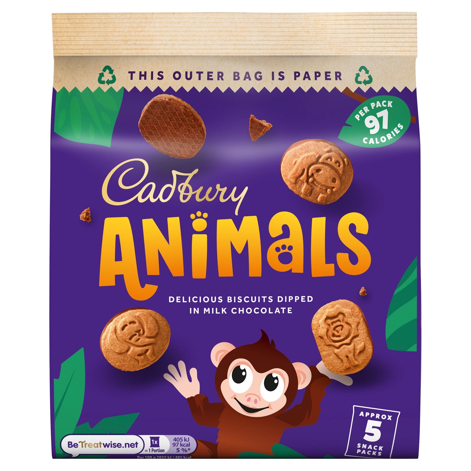 Cadbury Mini Animals Biscuits 96.5g