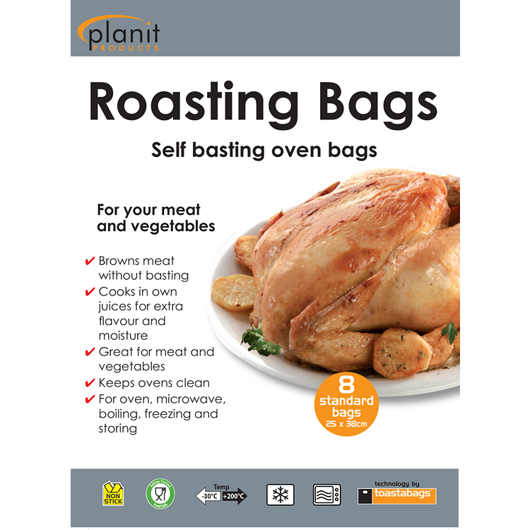 Planit Products Oven Roasting Bags Standard 8pk 25x38cm