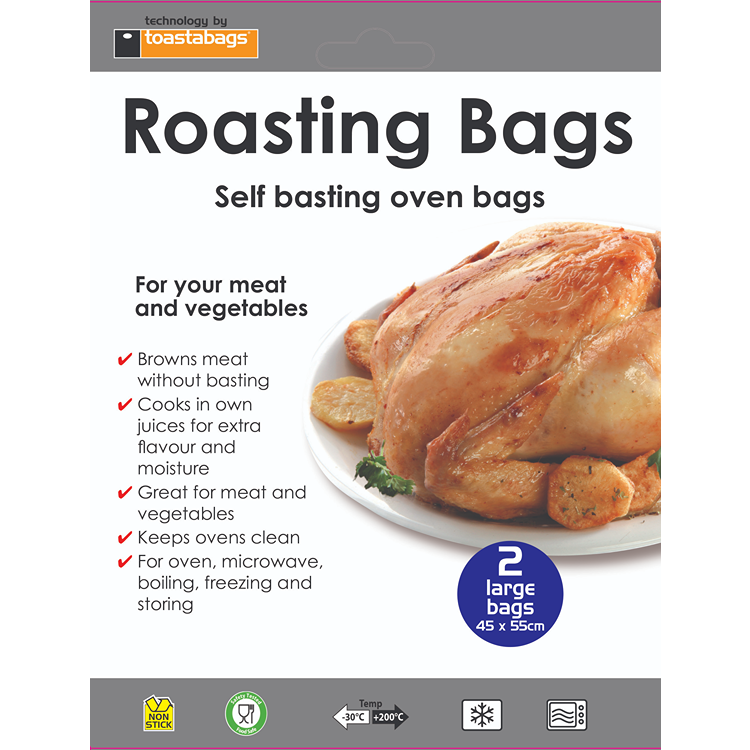 Planit Products Oven Roasting Bags Large 2pk 45x55cm