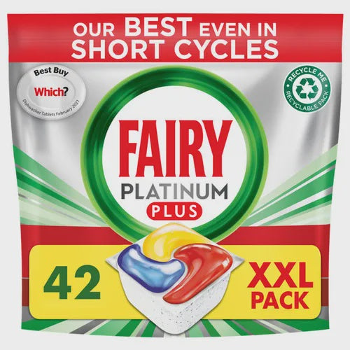 Fairy Platinum Plus Auto Dishwasher Tablets Lemon 42pk