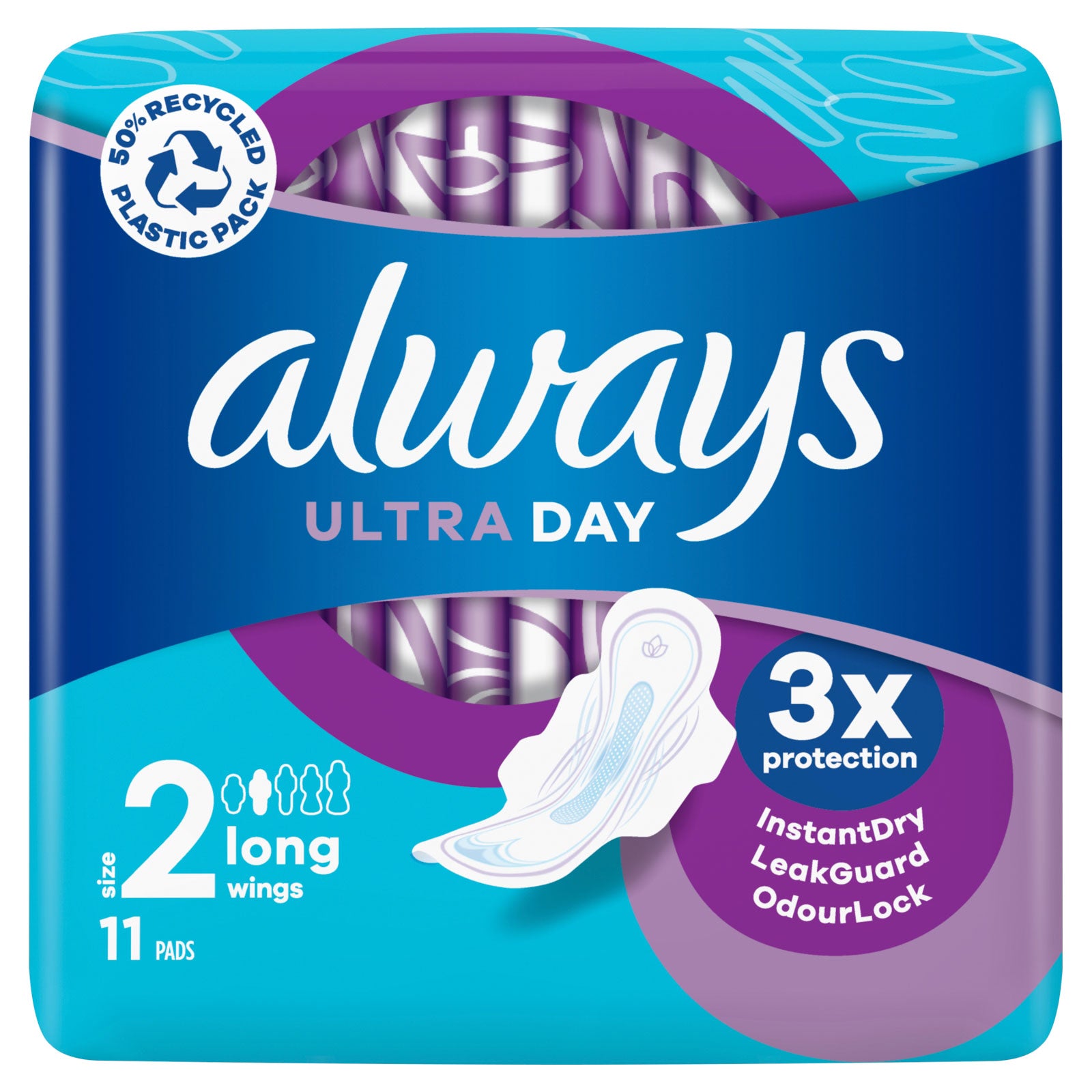 Always Ultra Sanitary Towels Long with Wings Size 2 11pk