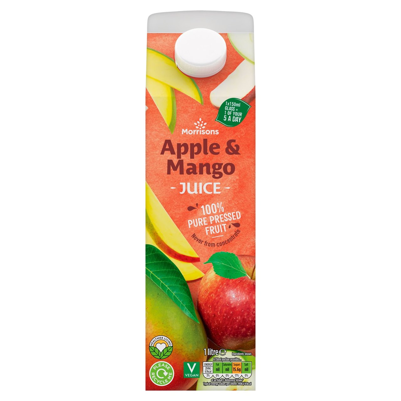 Morrisons 100% Fruit Apple Mango Juice 1L