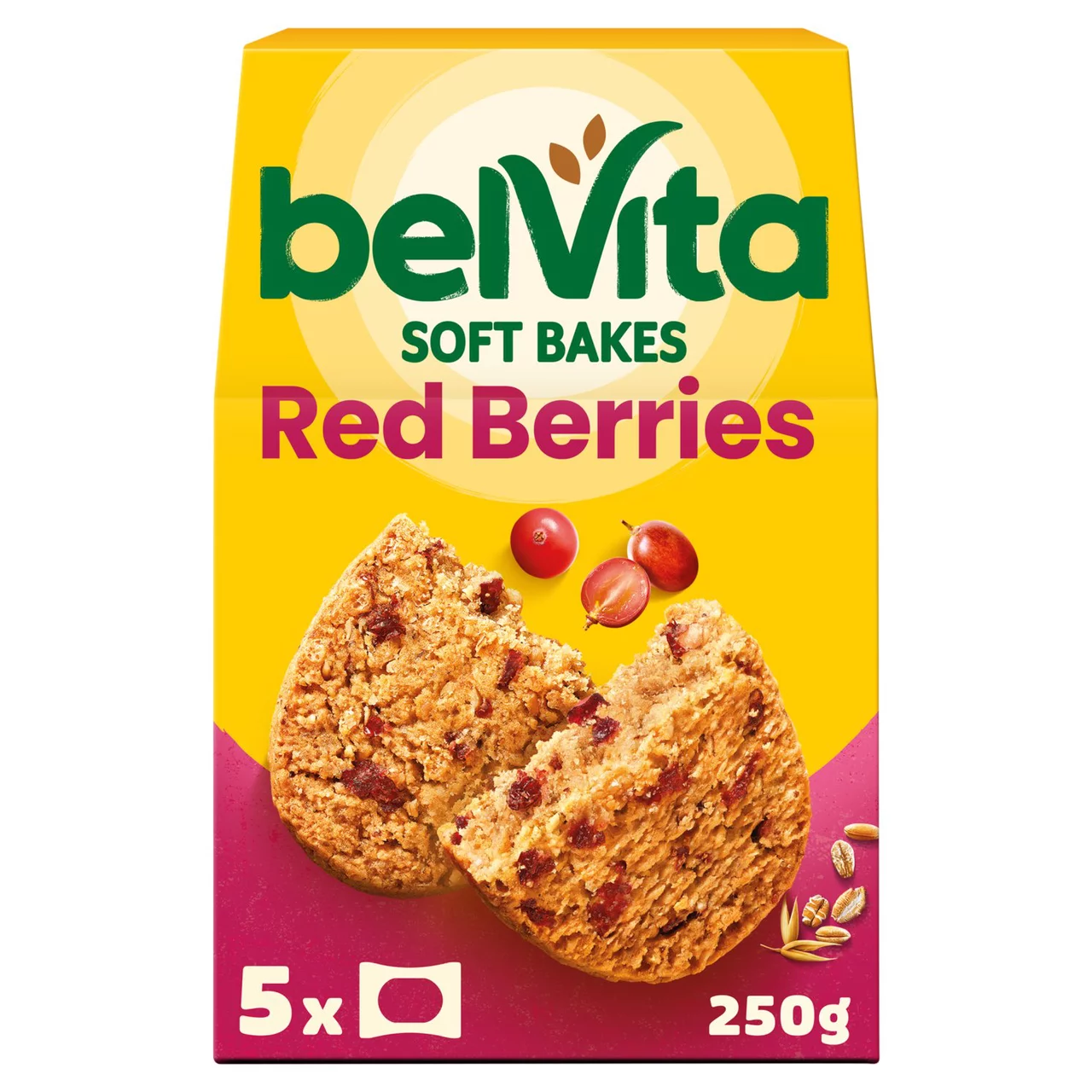 Belvita Soft Bake Red Berries Soft Biscuits 5 x 50g [344]