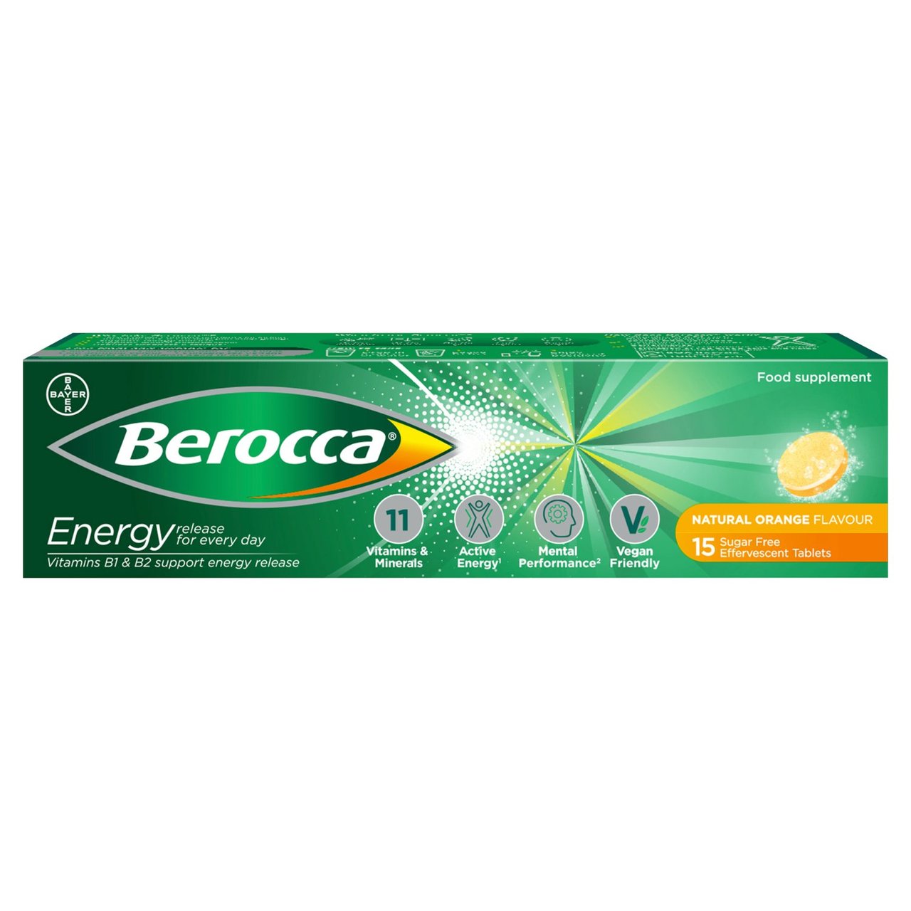 Berocca Effervescent Tablets Orange  15pk