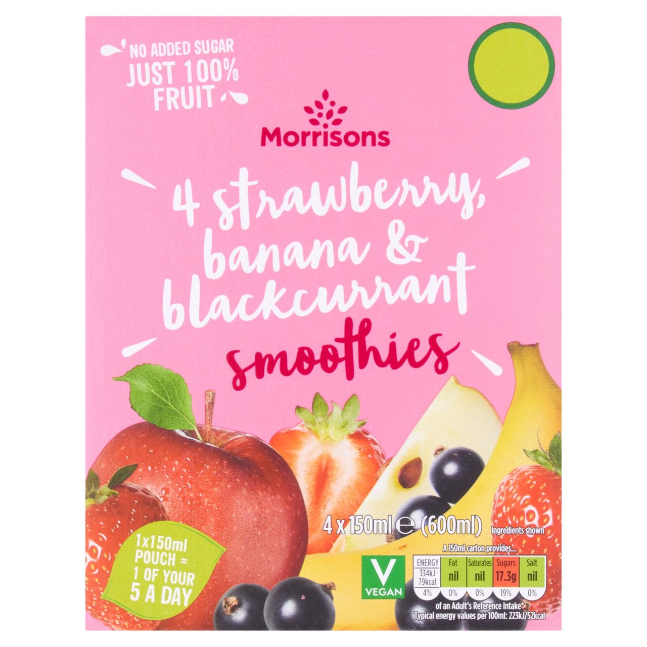 Morrisons Berry Kids Smoothie 4 x 150ml