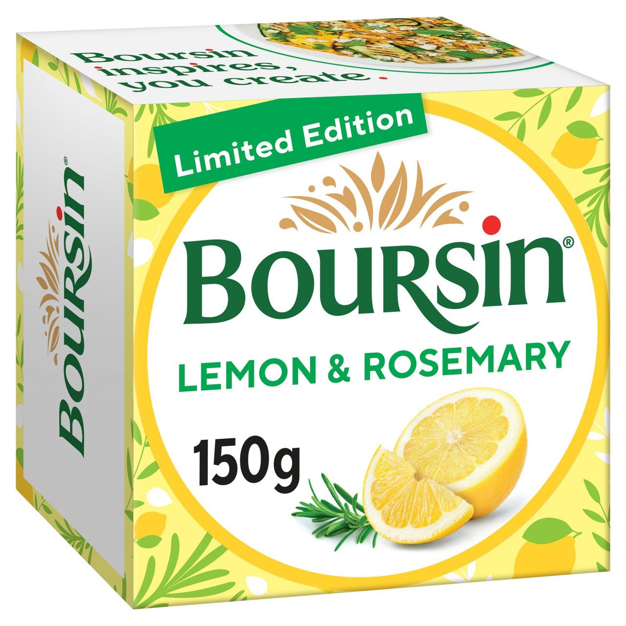 Boursin Lemon & Rosemary Soft French Cream Cheese 150g