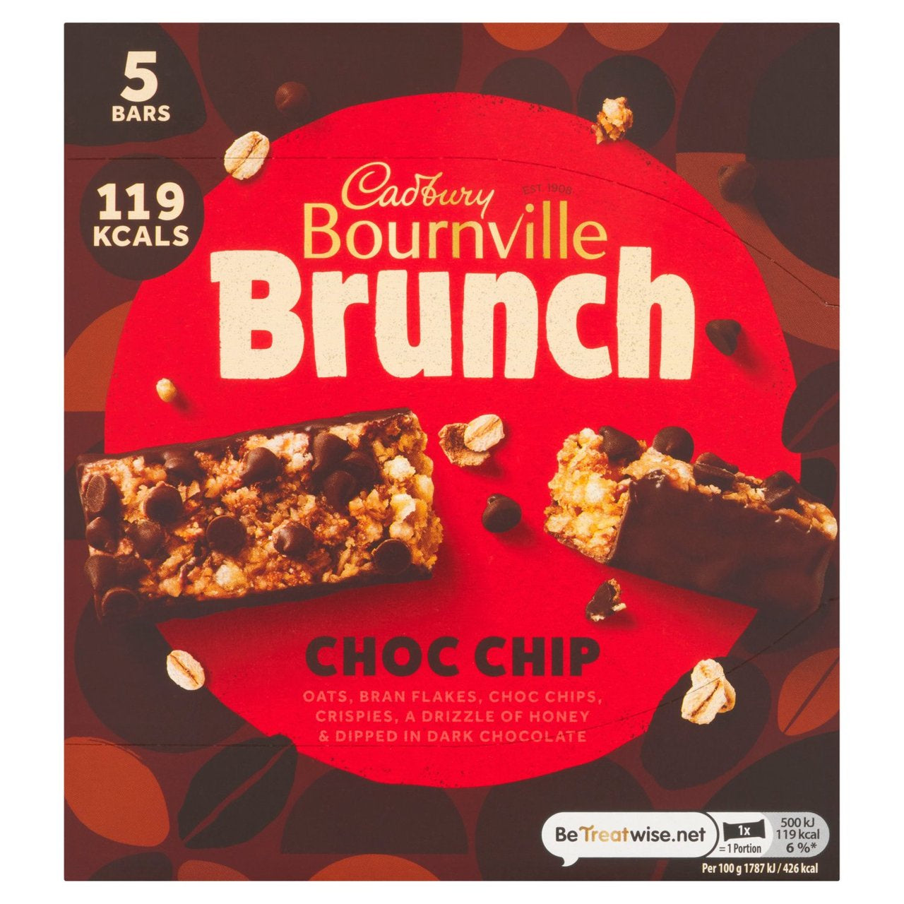 Cadbury Brunch Bournville Cereal Bars 140g