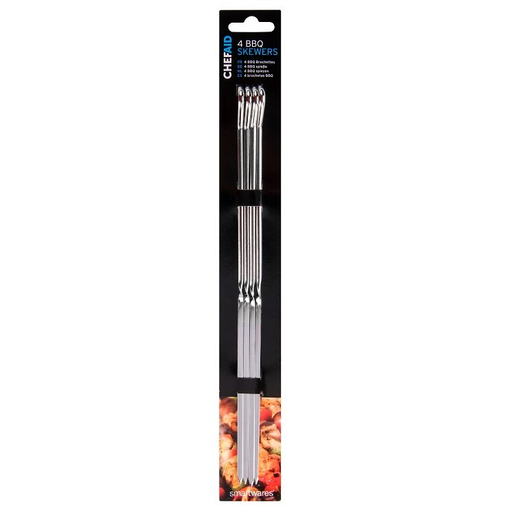 Chef Aid BBQ Skewers Metal 4 pk