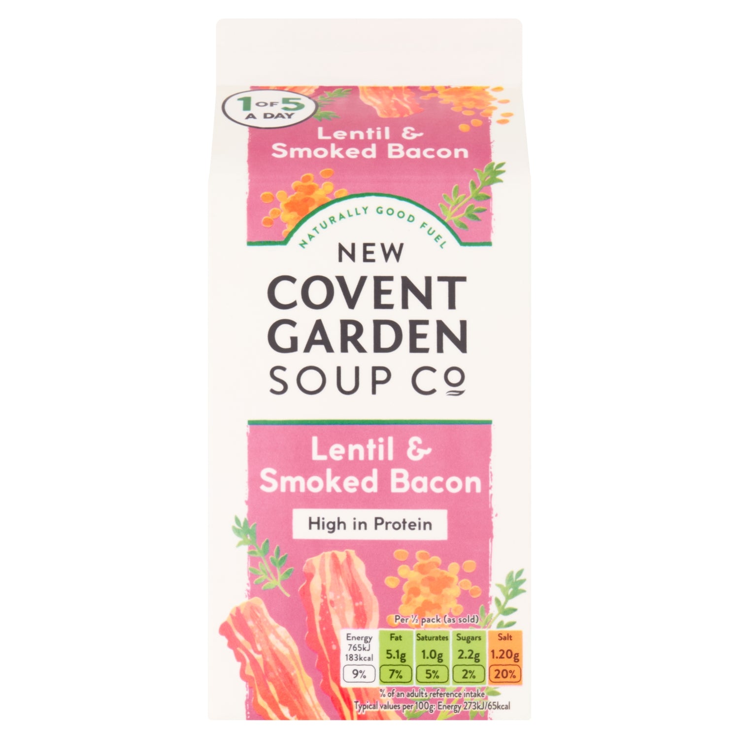 New Covent Garden Soup Co Lentil & Smoked Bacon 560g