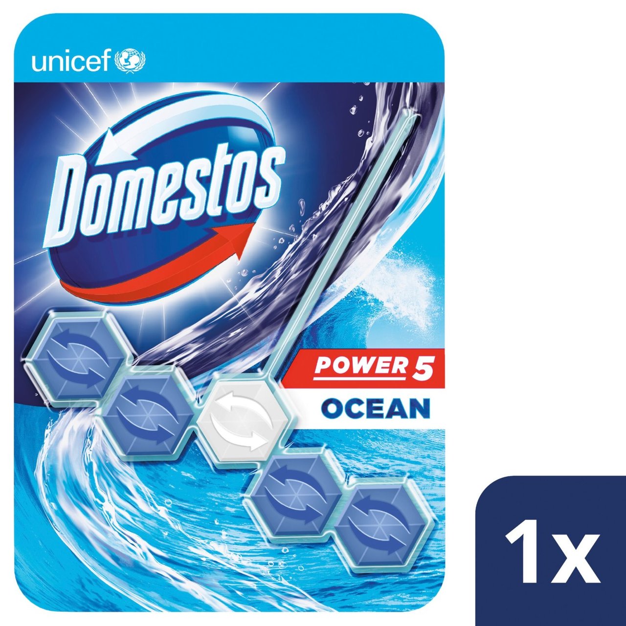 Domestos Power 5 Ocean Rim Block 55g