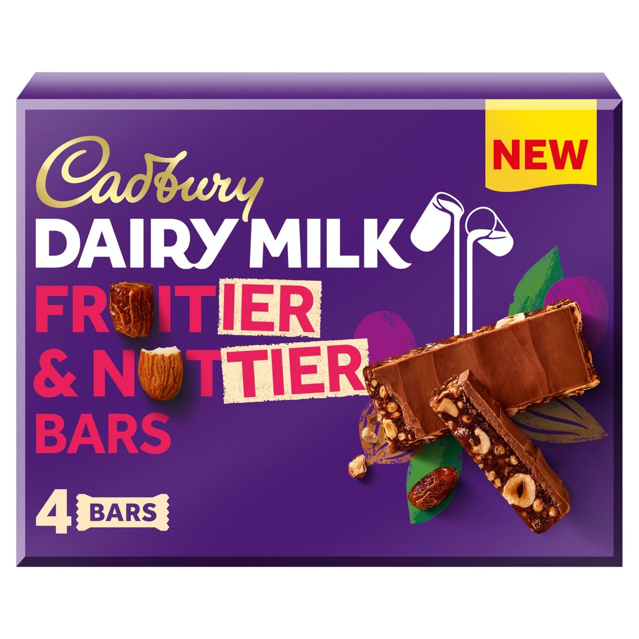 Cadbury Fruitier & Nuttier Bar 4 x 30g*