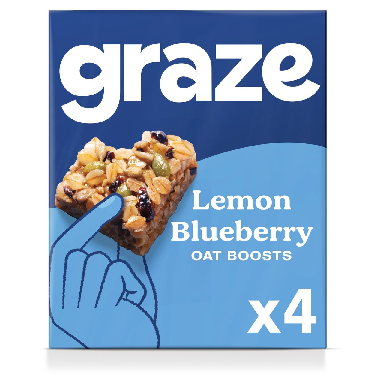 Graze Oat Boosts Lemon Blueberry 4 x 30g