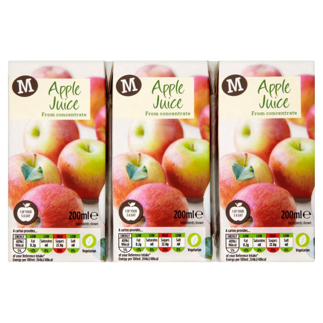 Morrisons Apple Juice 3 x 200ml