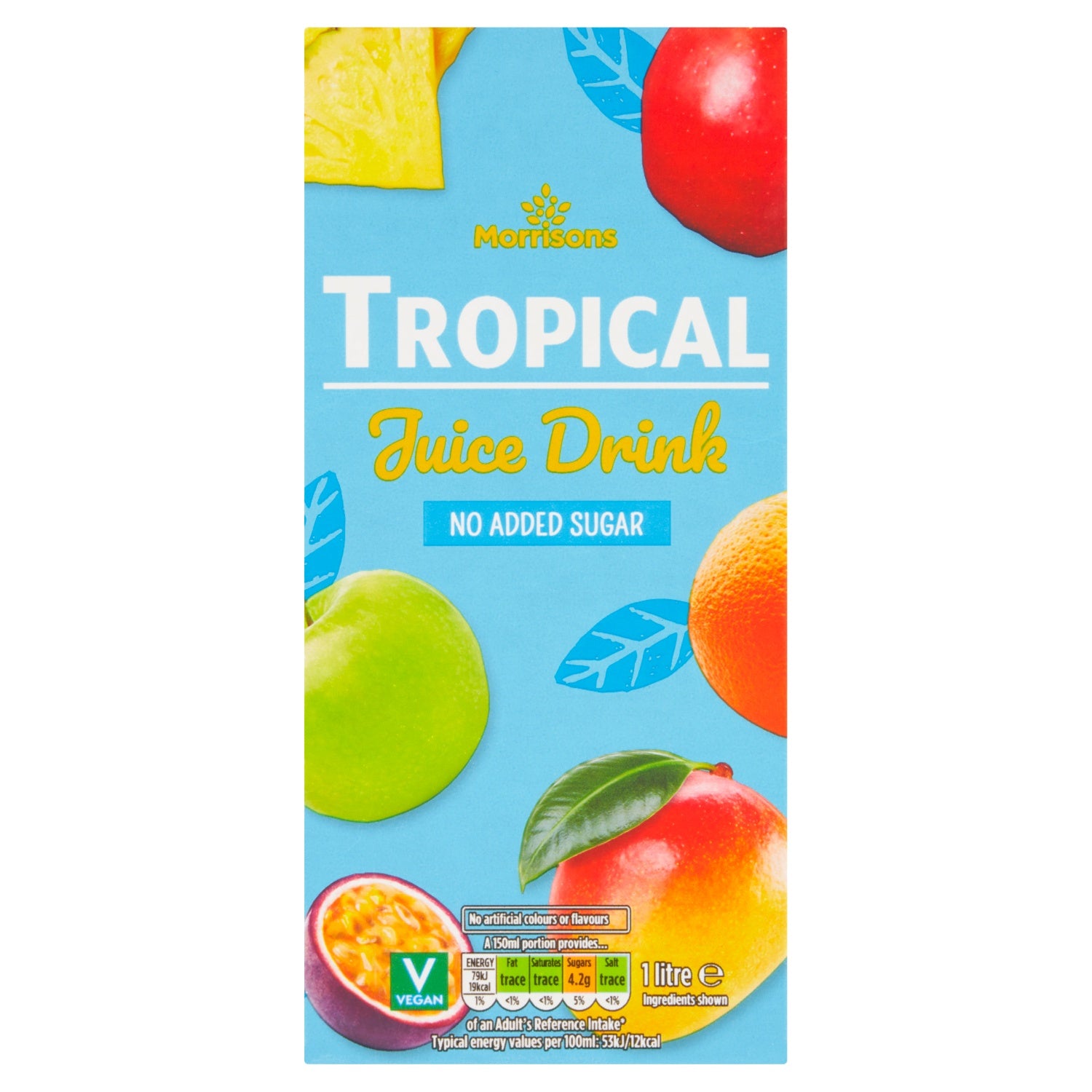 Morrisons No Added Sugar Tropical Juice 1L [204]*