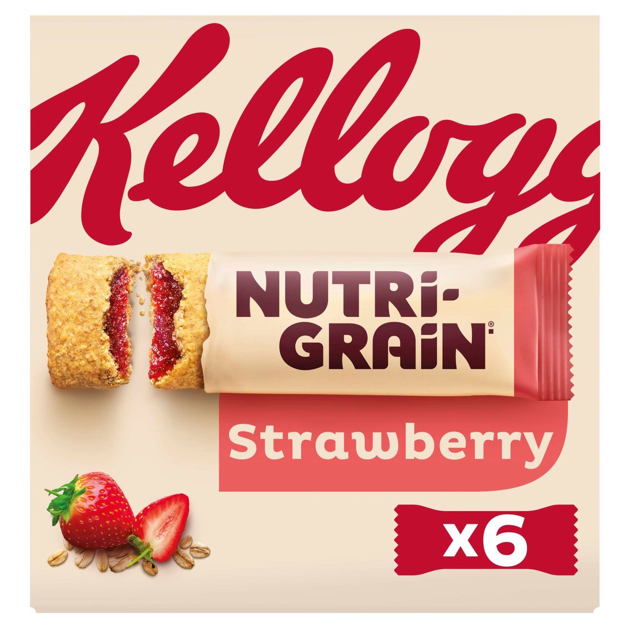 Kelloggs Nutri-Grain Fruity Breakfast Bars Strawberry 6 x 37g