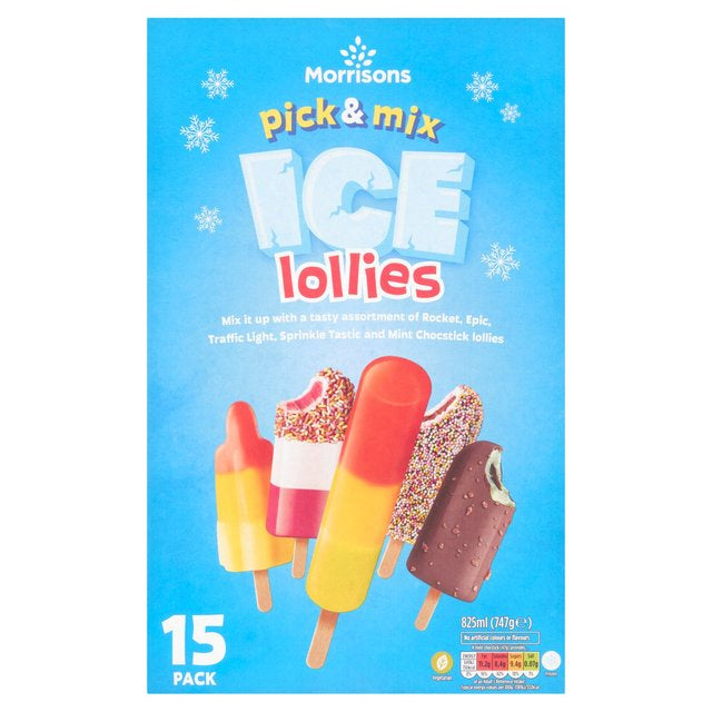 Morrisons 15 Pick n Mix Ice Lollies 747g