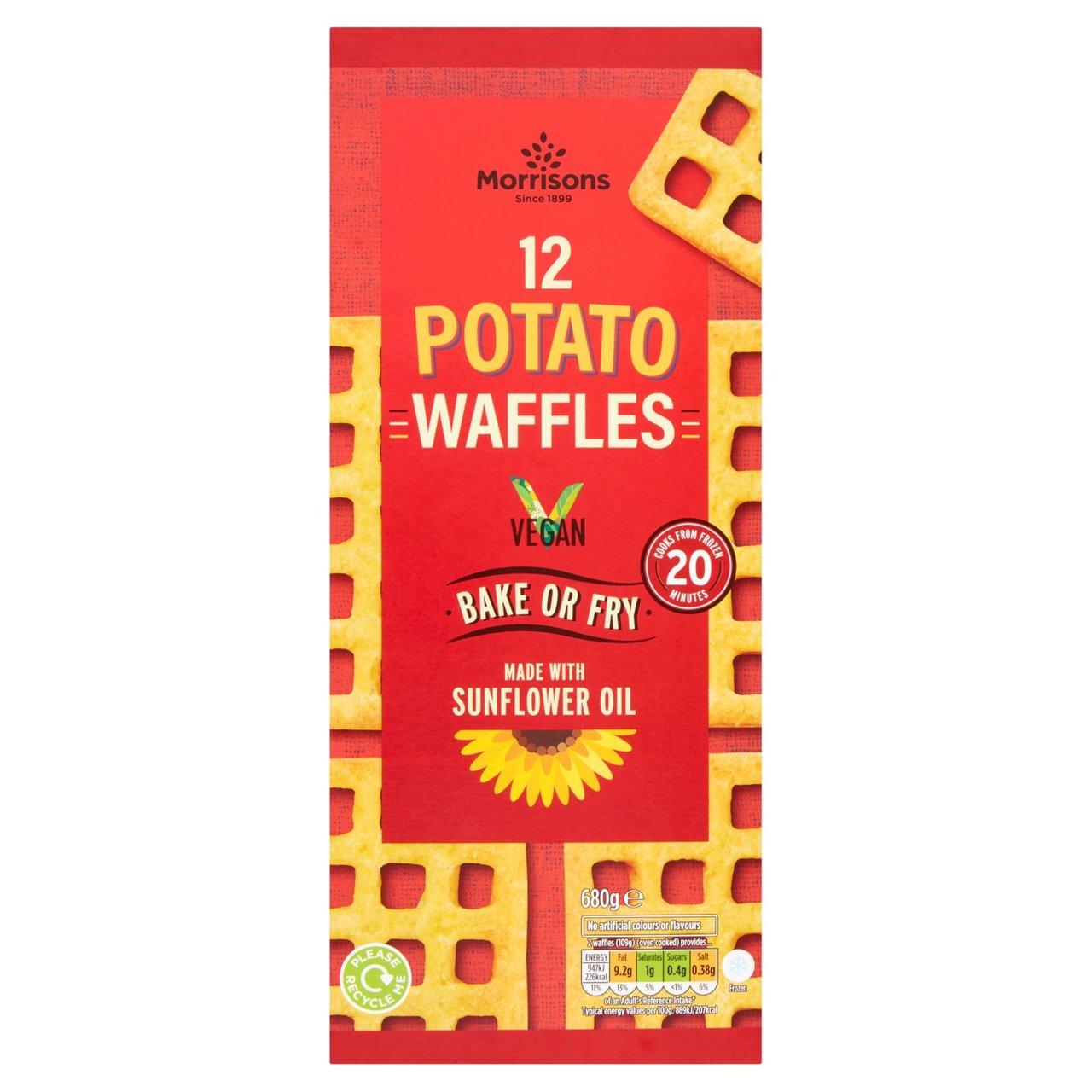 M Potato Waffles 680g