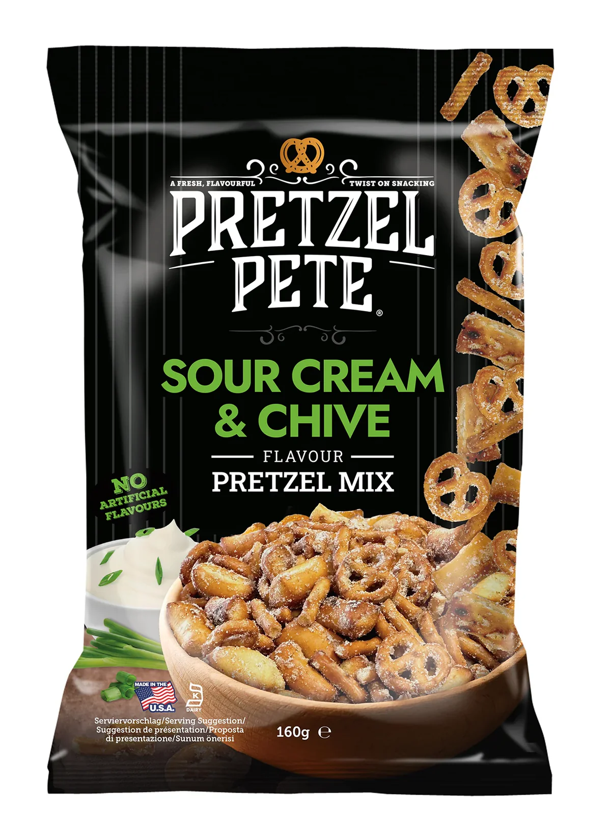 Pretzel Pete Sour Cream & Chive Flavour Pretzel Mix 160g*