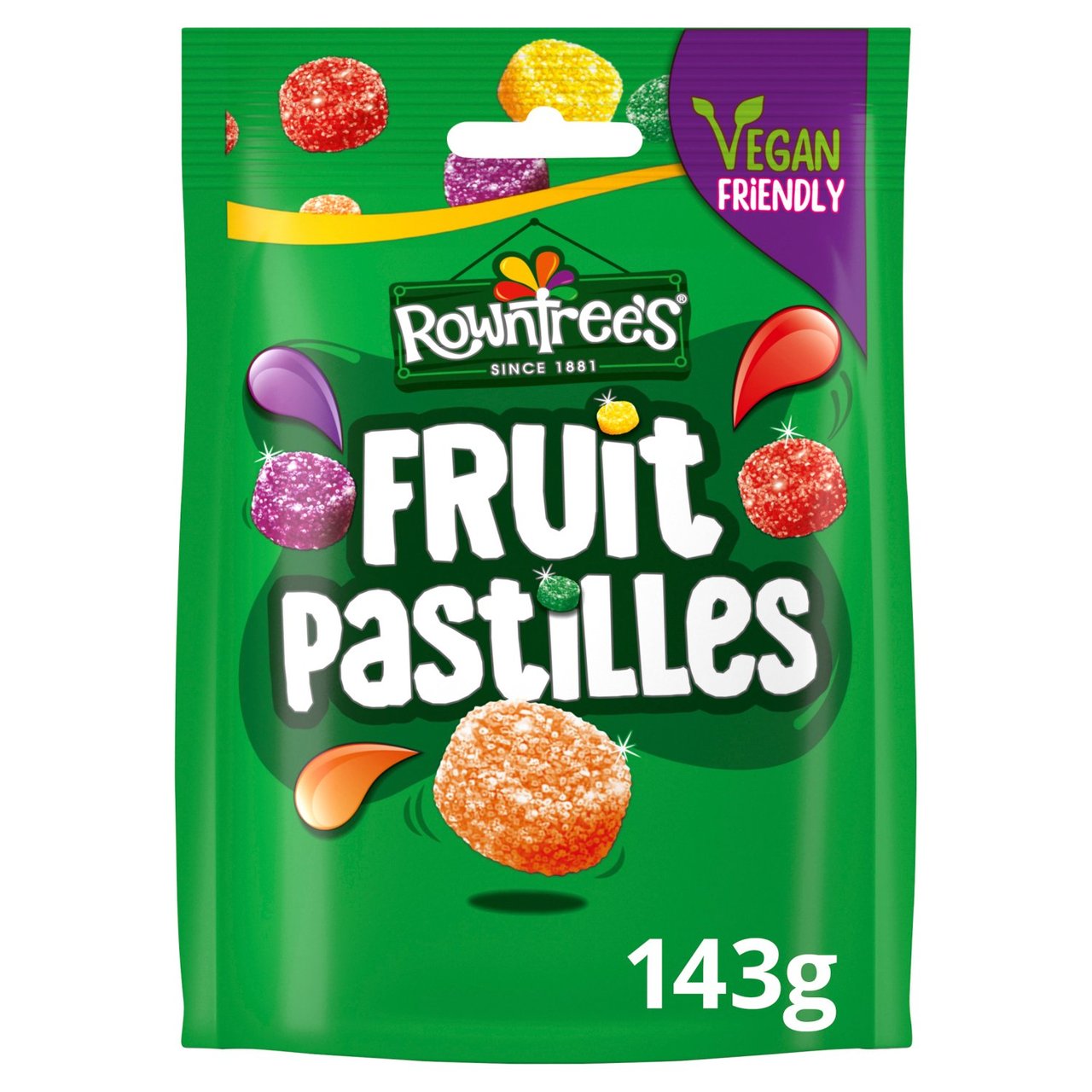 Rowntrees Fruit Pastilles Vegan 143g