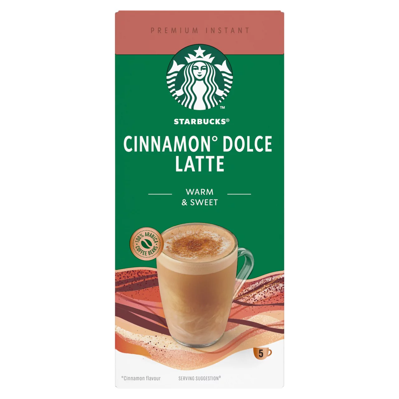 Starbucks Premium Instant Cinnamon Dolce Latte 5 x2 3.5g