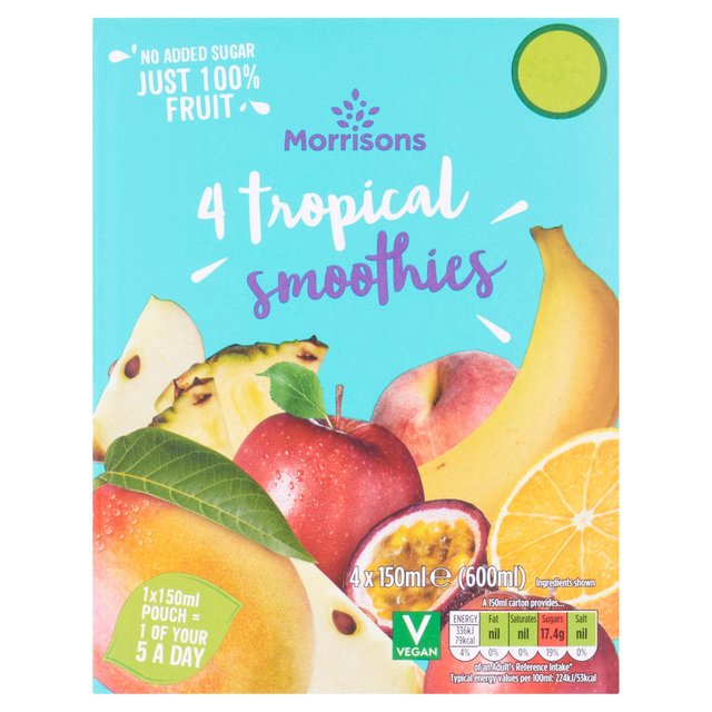 Morrisons Tropical Kids Smoothie 4 x 150ml