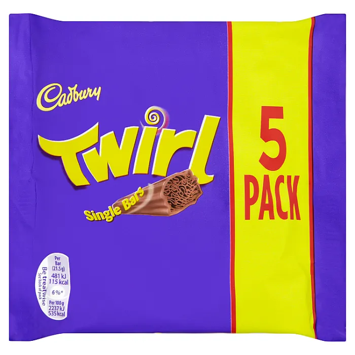 Cadbury Twirl 107.5g 5pk*