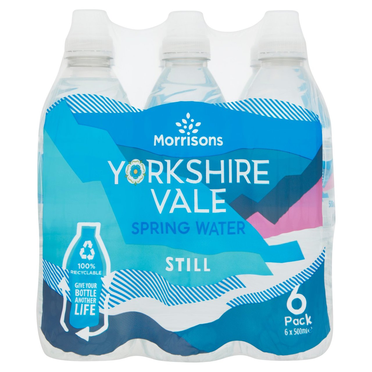 Morrisons Still Yorkshire Vale Spring Water Sports Cap 6 x 500ml