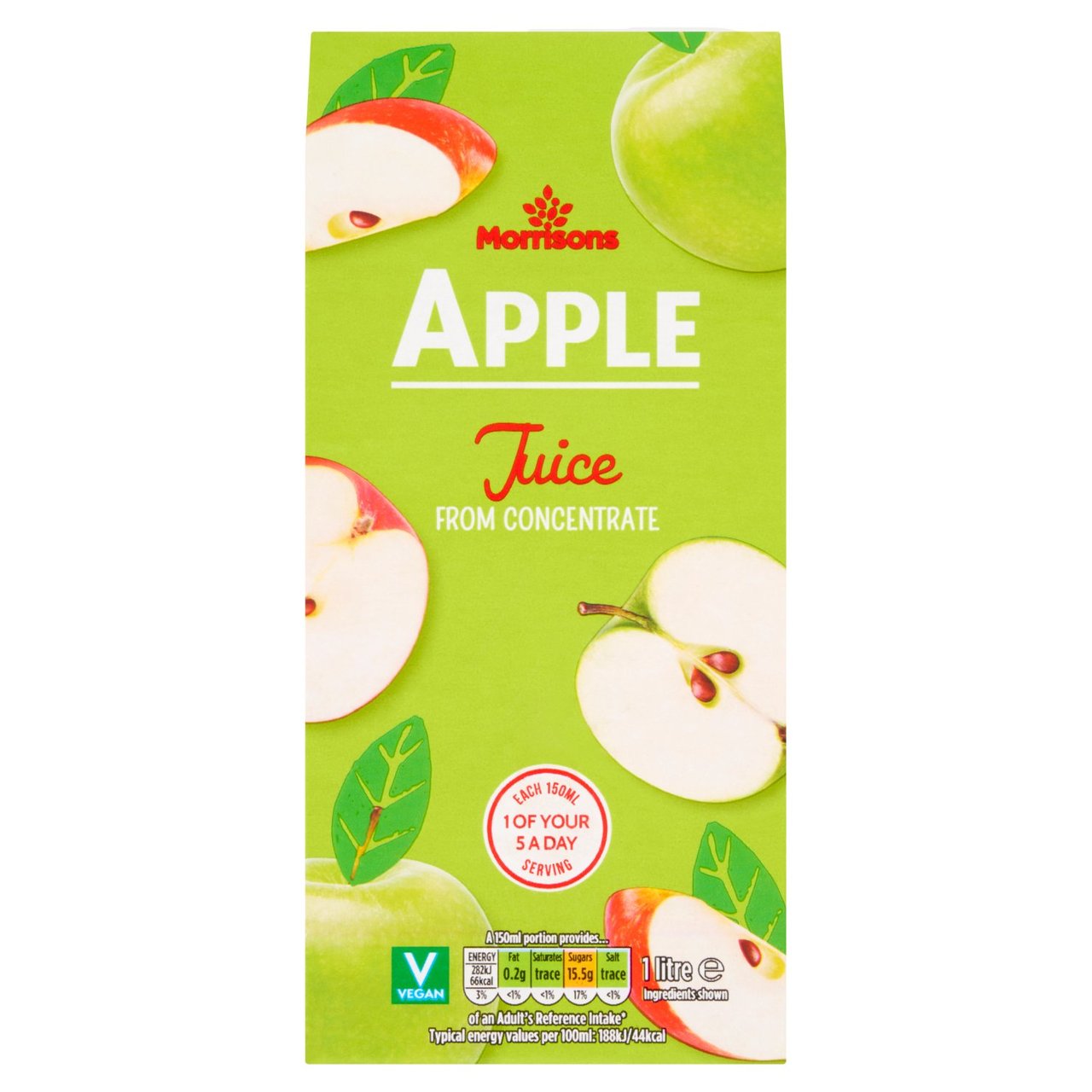 Morrisons Apple Juice From Concentrate 1L [663]