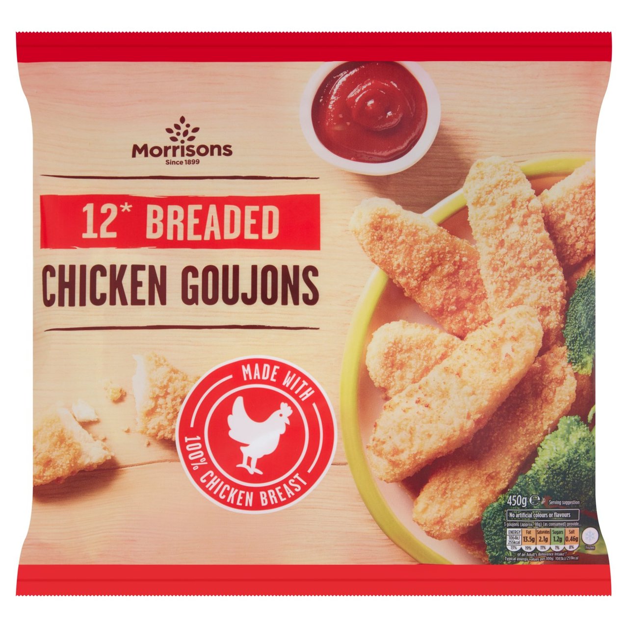 Morrisons 12 Breaded Chicken Goujons 450g
