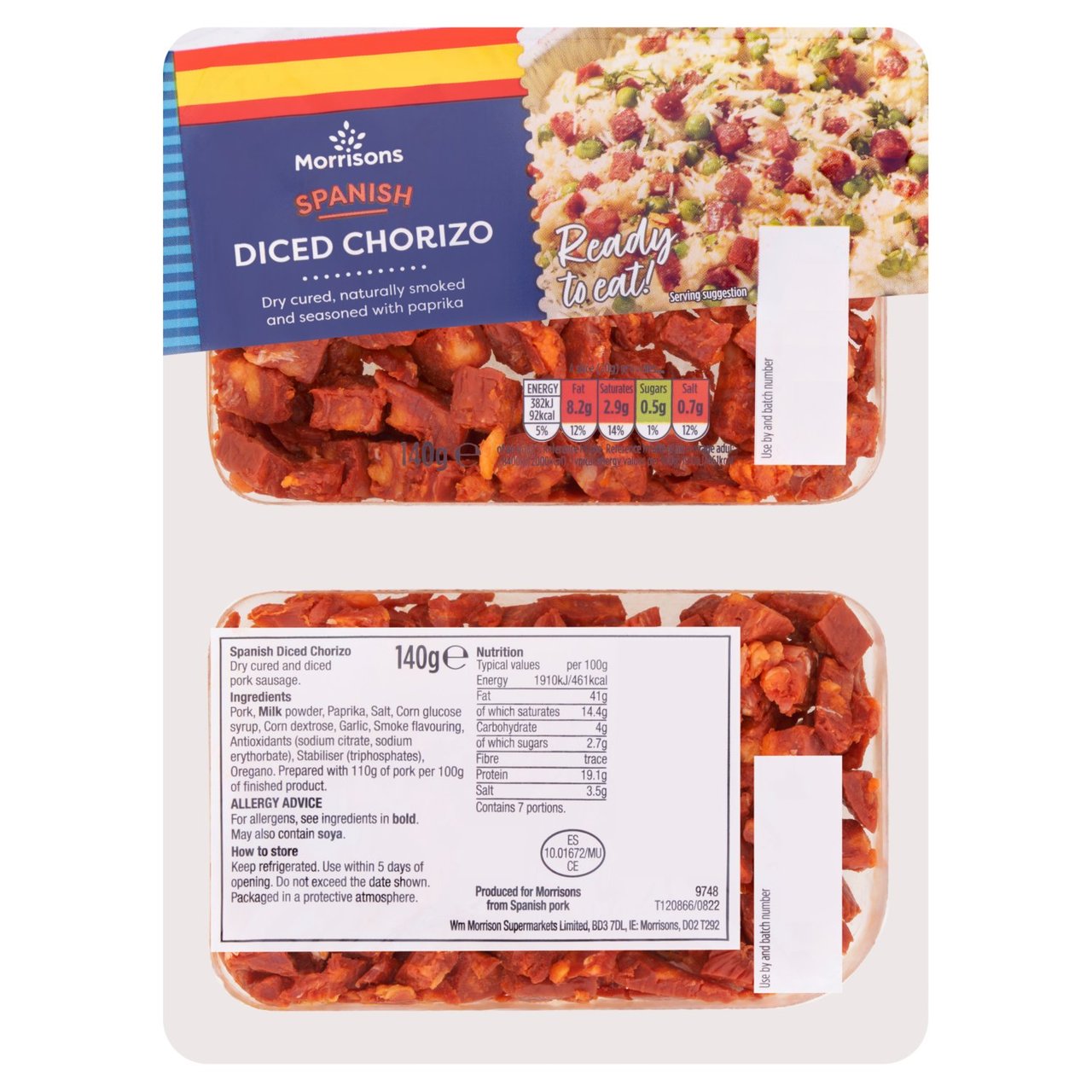 Morrisons Diced Chorizo 140g