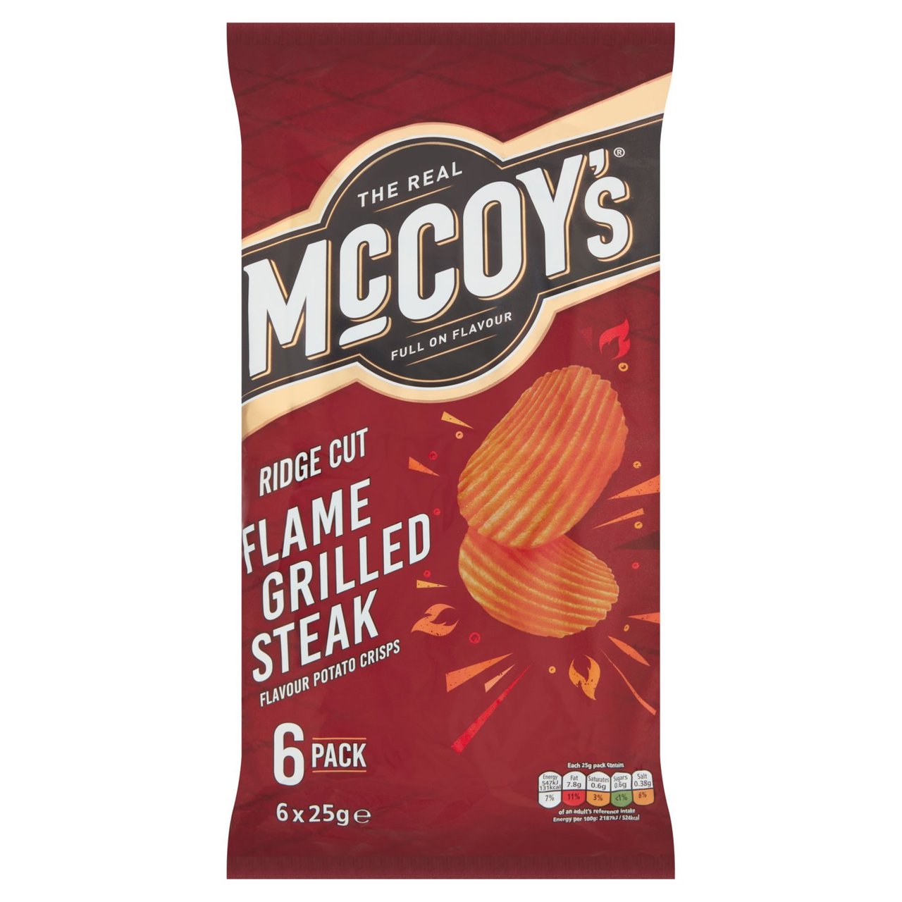 Mc Coys Ridge Cut Flame Grilled Steak 6 x 25g