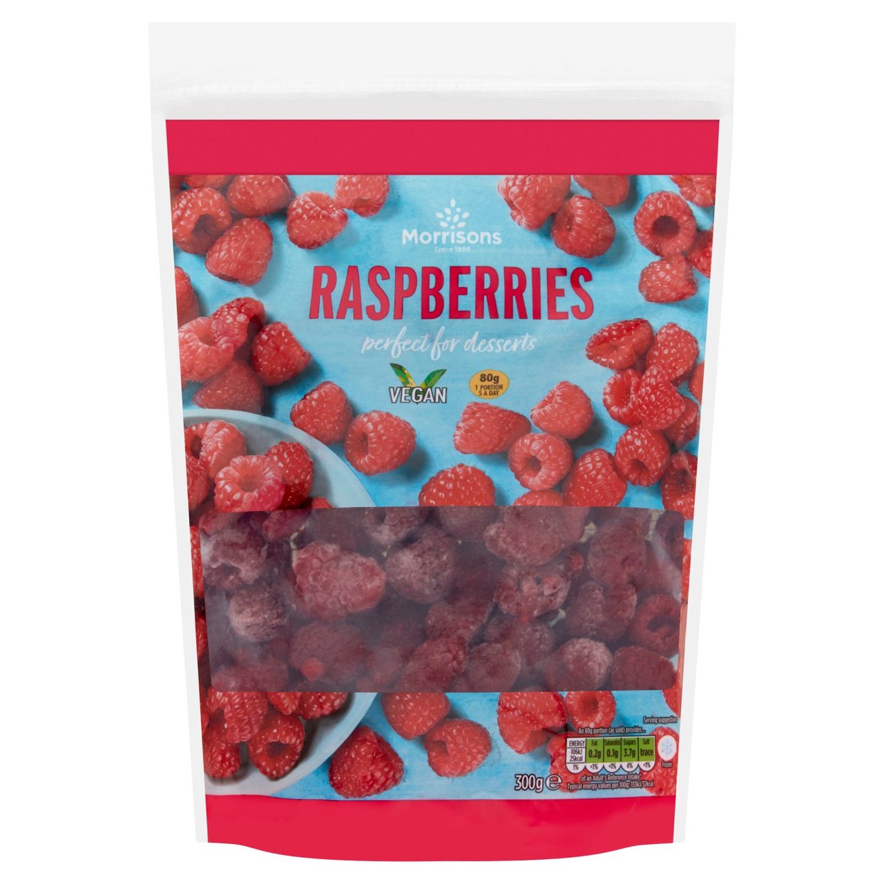 Morrisons Frozen Raspberries 300g