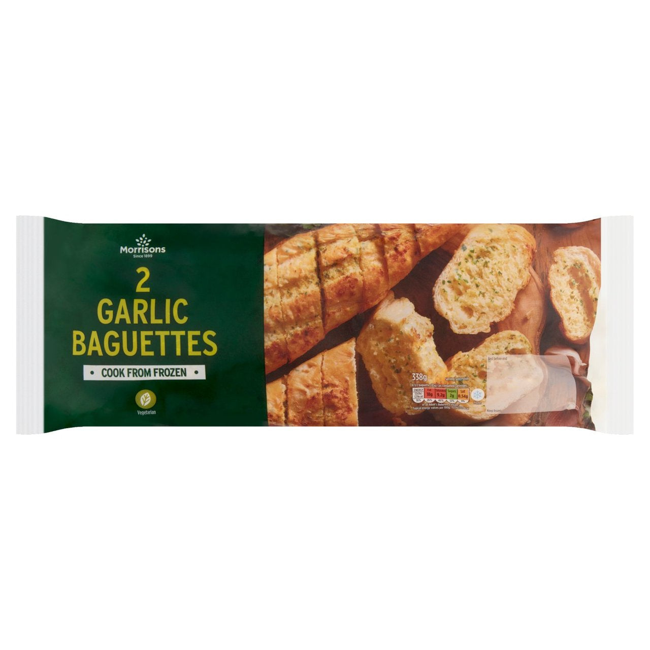 Morrisons Garlic & Parsley Baguette 2pk 338g