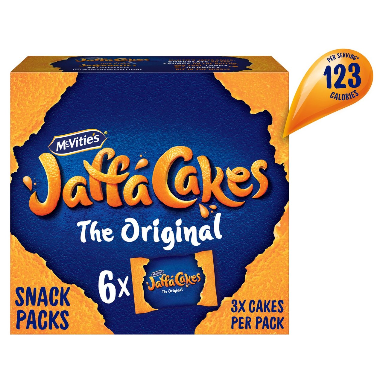 McVities The Original Jaffa Cakes Snack  6pk 198g