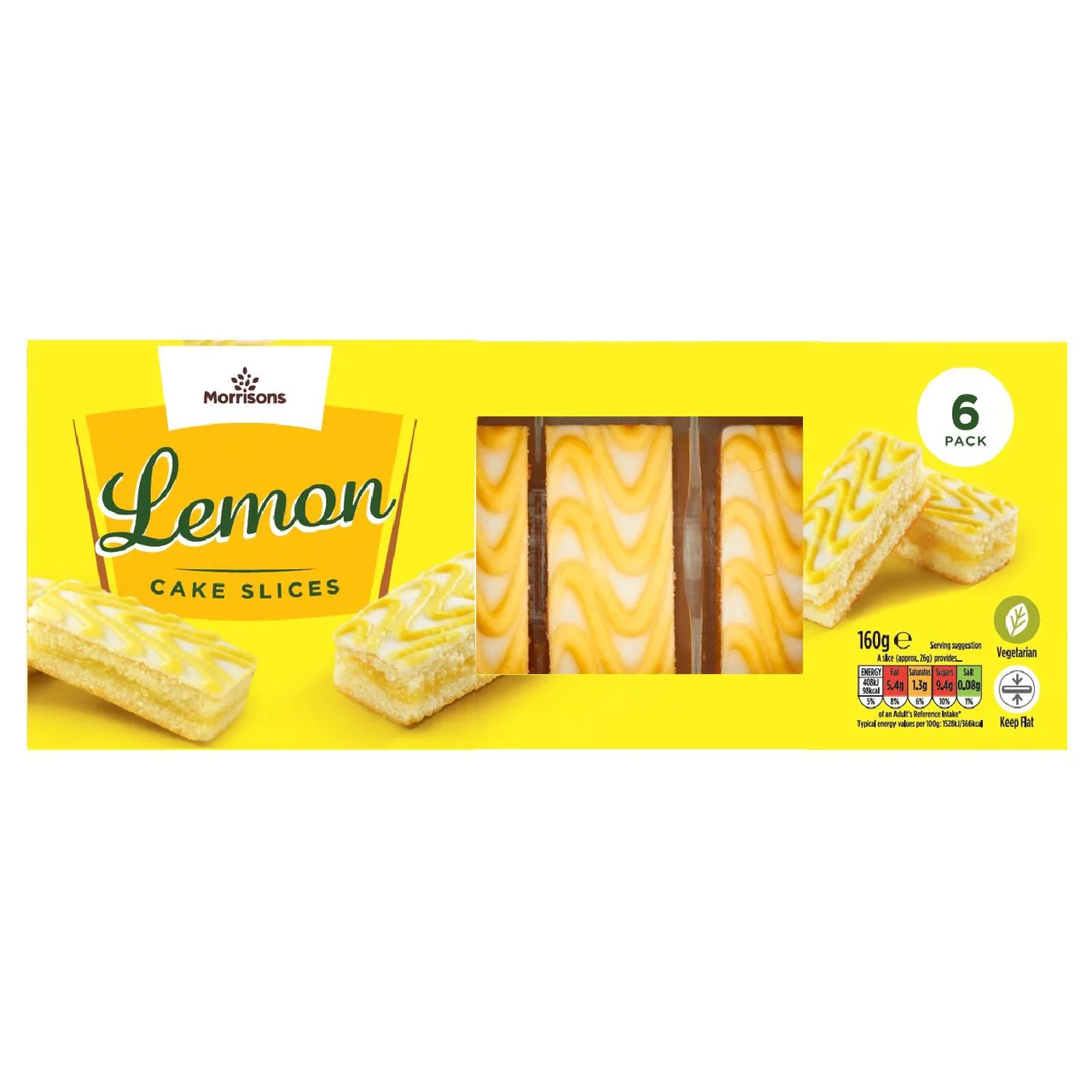 Morrisons Lemon Cake Slices 160g 6pk