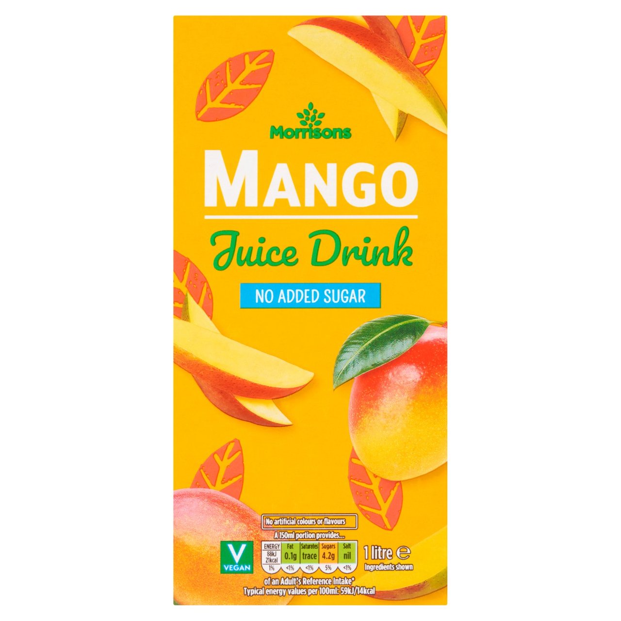 Morrisons No Added Sugar Mango Juice 1L