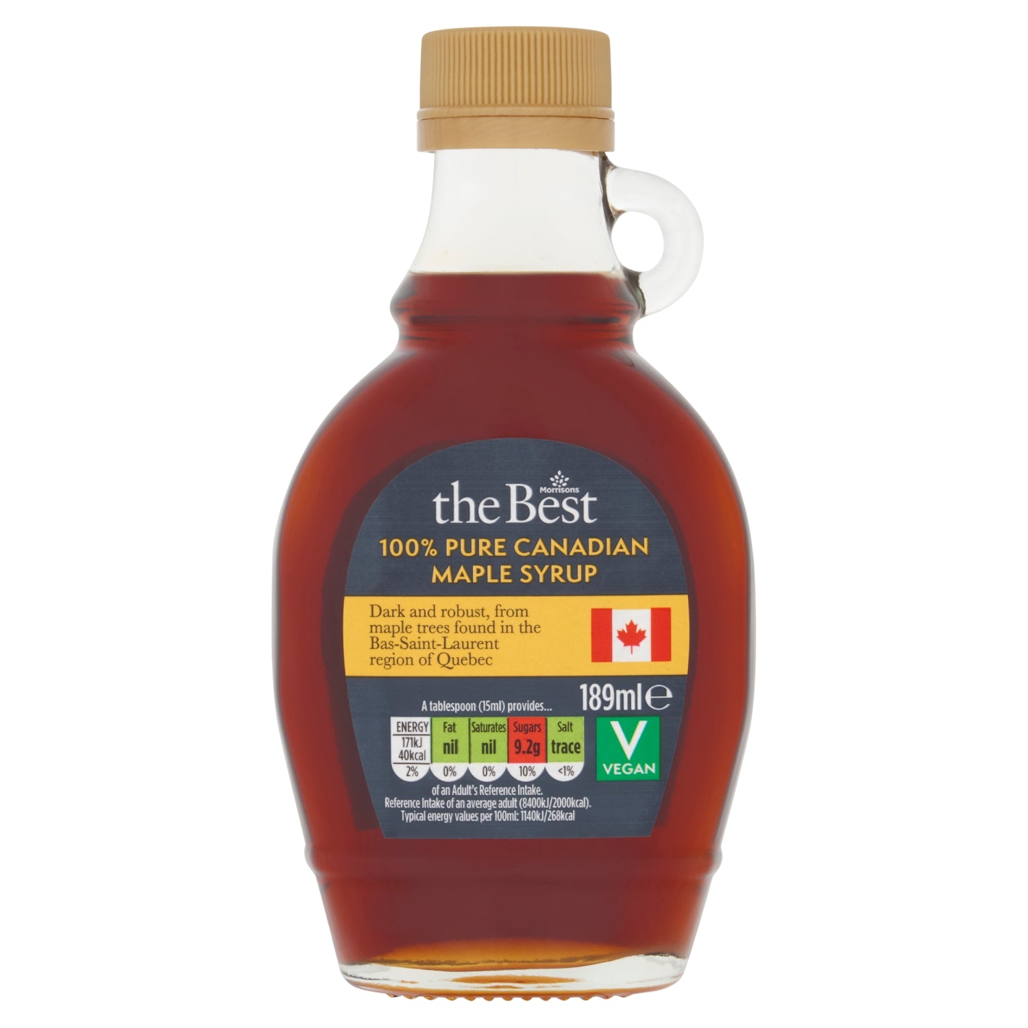 Morrisons The Best  No2 Grade Pure Maple Syrup 189ml