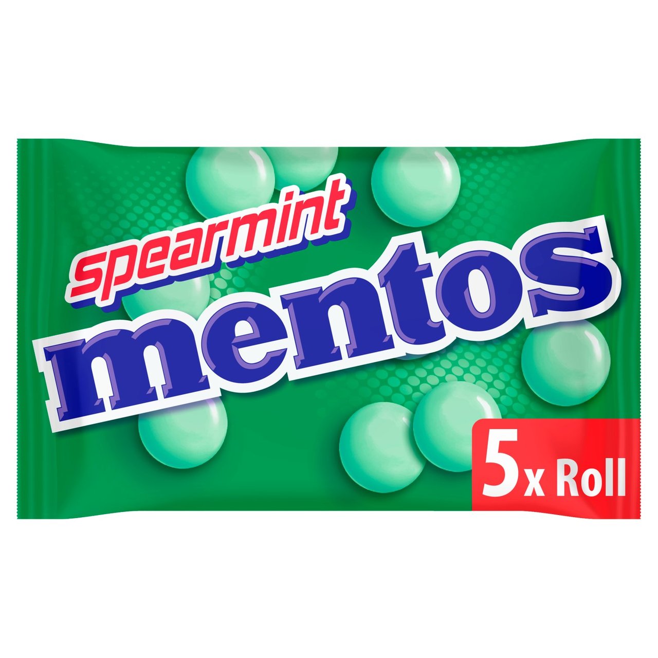 Mentos Chewy Dragees Spearmint Rolls 5 x 38g