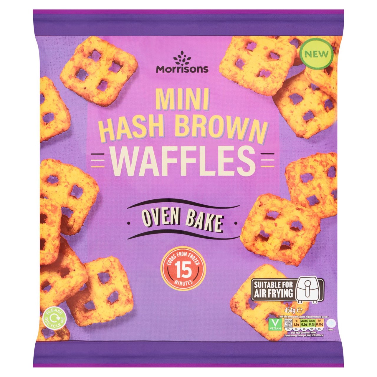 Morrisons Mini Hash Brown Waffles 454g