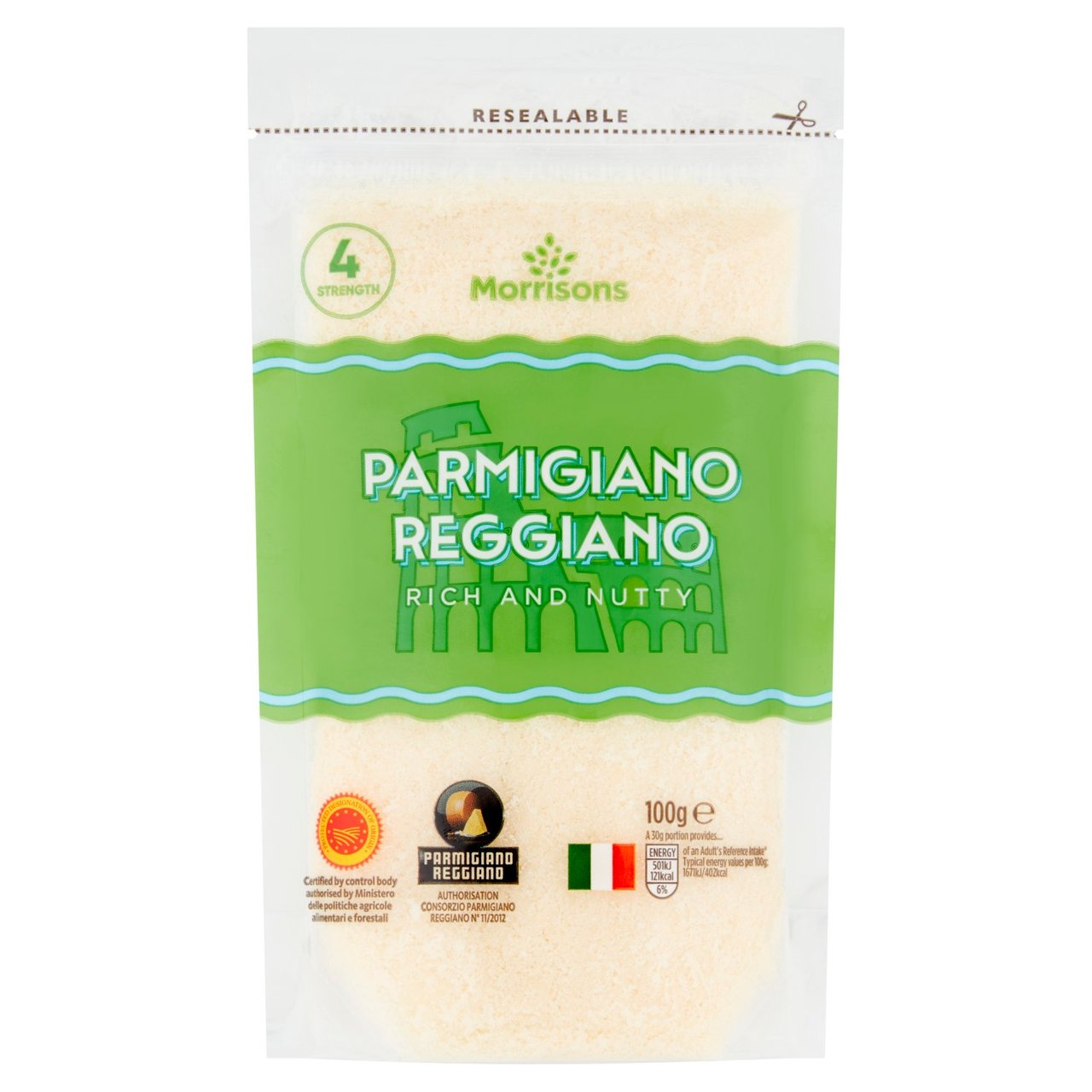 Morrisons Grated Parmigiano Reggiano 100g