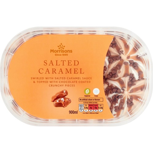 Morrisons Salted Caramel Ice Cream 900ml