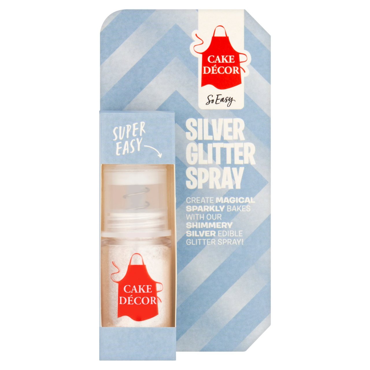 Cake Decor Silver Glitter Spray 4g