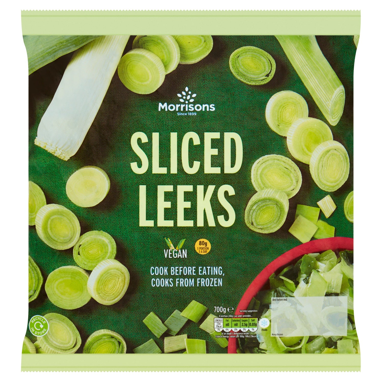 Morrisons Sliced Leeks 700g