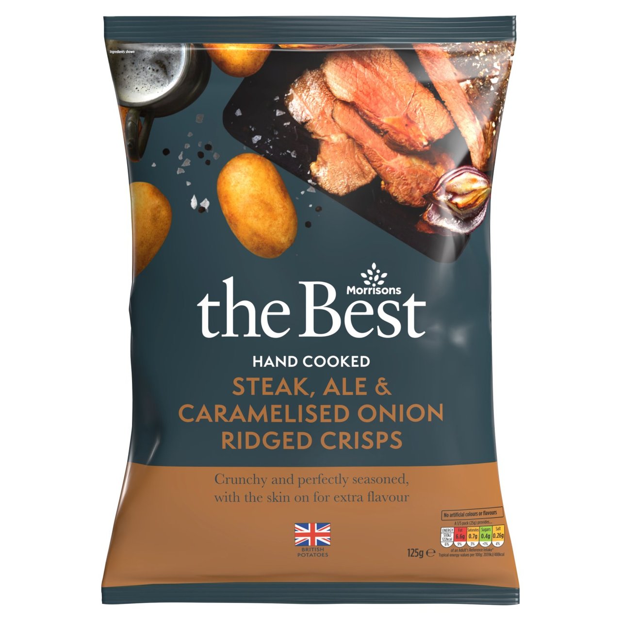 Morrisons The Best Beef Ale Roasted Onion Crisps 125g