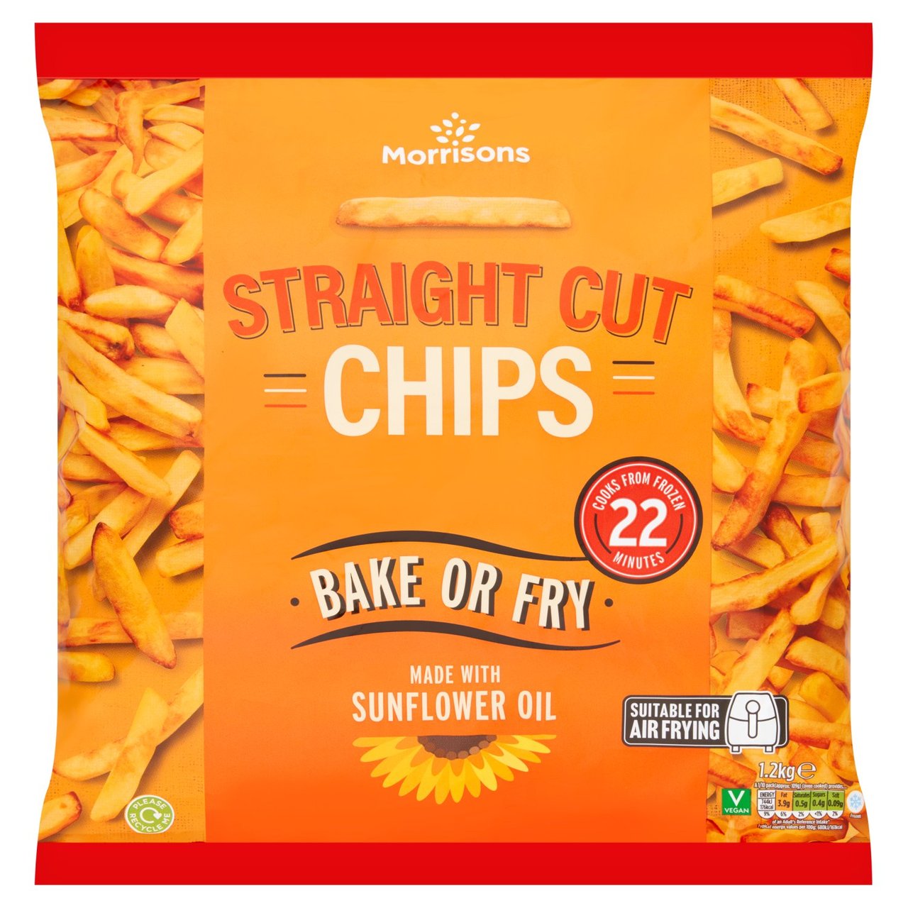 Morrisons Straight Cut Chips 1.2kg