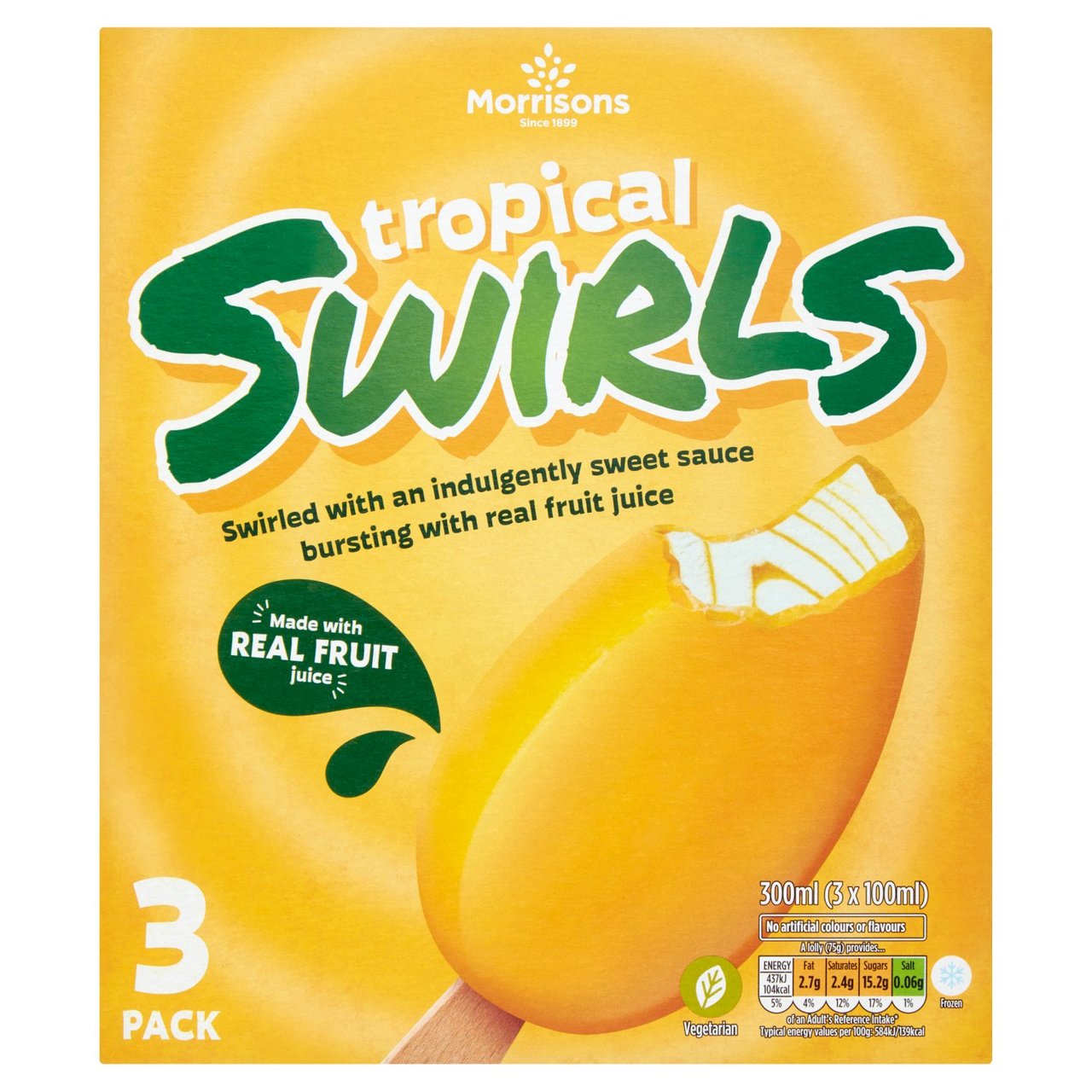 Morrisons Tropical Swirl 3 x 100ml