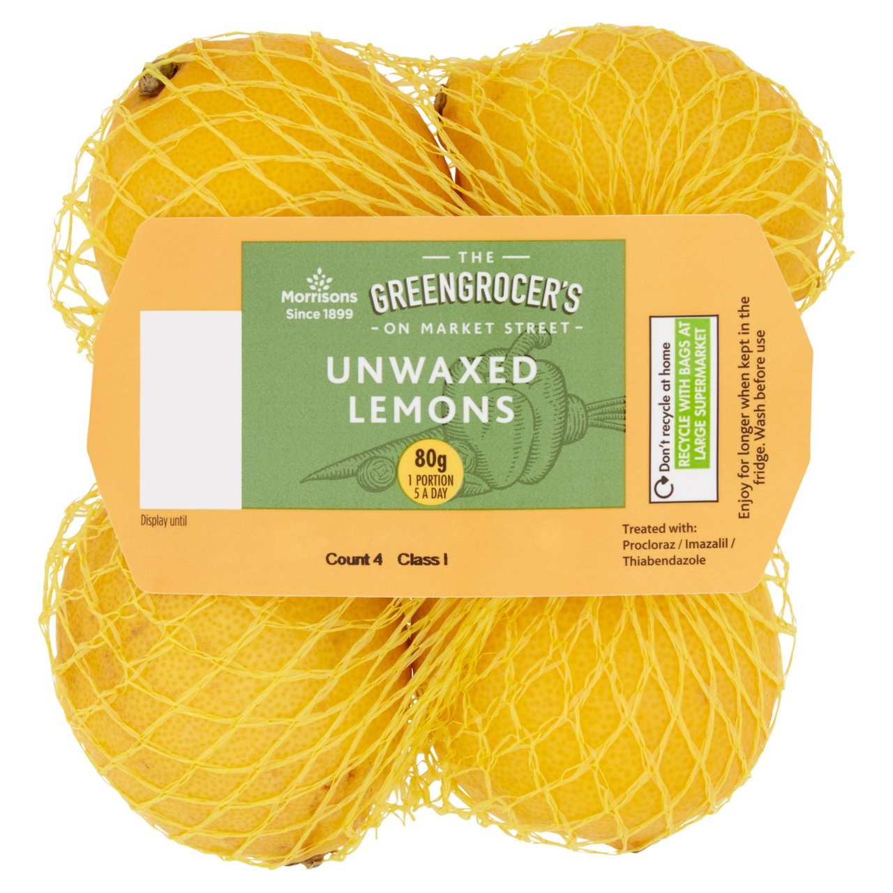 M Unwaxed Lemons 4pk